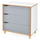 Modern 3 Drawer Chest Dresser with Large Storage Capacity Embedded Handle