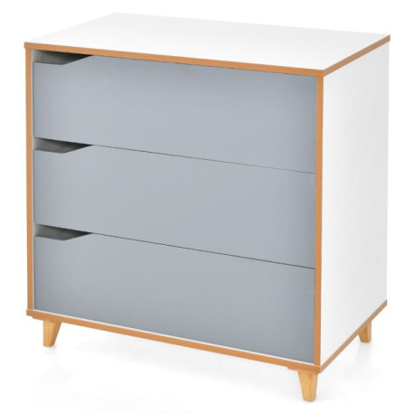 Modern 3 Drawer Chest Dresser with Large Storage Capacity Embedded Handle