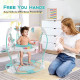Baby Stationary Activity Center with 360° Rotary Seat and 3 Adjustable Heights for 6 Months+