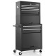 Lockable Tool Storage Cabinet with Handle, Drawers, Wheels and EVA Liner