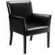 Guest Chair with Wood Frame, Wide Backrest and Ergonomic Armrests