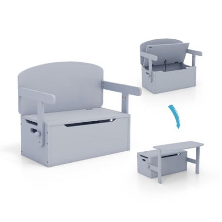 3-in-1 Kids Table and Chair Set with Toy Storage Box