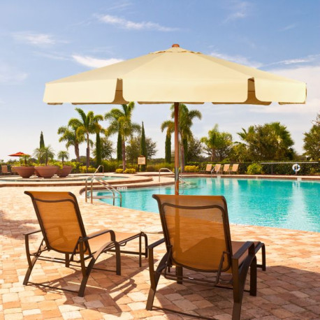 300 CM Patio Market Table Umbrella with Adjustable Height and Angle
