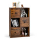 6 Cube Storage Bookcase with 3 Drawers for Living Room Bedroom