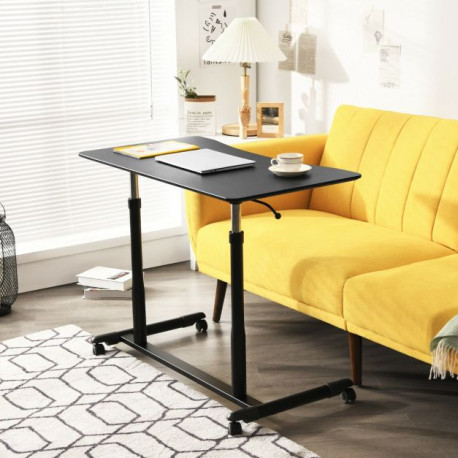 Height Adjustable Laptop Table with Wheels for Home and Office