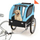 Folding Pet Bike Trailer with 3 Zippered Doors and 8 Reflectors