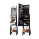 Freestanding Mirror Jewelry Cabinet with Full Length Frameless Mirror