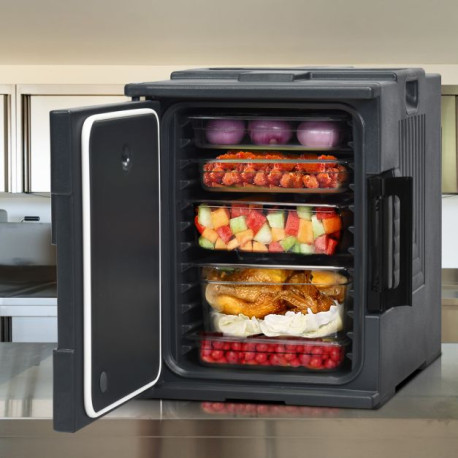 Front-Loading Insulated Food Pan Carrier for 6 Full-Size Pans