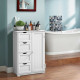Freestanding Storage Cupboard with Adjustable Shelf and Drawers