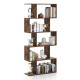 Geometric S-Shaped Bookcase with Anti-Toppling Device for Living Room Home Office