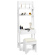 Ladder Styled Dressing Table with Shelves, Mirror and Stool