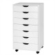 Mobile File Cabinet on Wheels with 7 Drawers