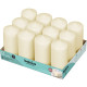 12 Bolsius Professional Pillar Candles - Ivory  (118/58mm)