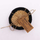 Natural Coaster - Jute &amp; Cotton 10cm  (set of 4) - Black Boarder