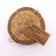 Natural Coaster - Jute &amp; Cotton 10cm  (set of 4) - Natural Boarder
