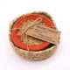 Natural Coaster - Jute &amp; Cotton 10cm  (set of 6) Mixed colours in basket