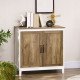 Farmhouse Storage Cabinet, Sideboard Storage Cupboard with Double Doors and Shelves for Kitchen, Bedroom, Living room, Distresse