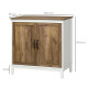 Farmhouse Storage Cabinet, Sideboard Storage Cupboard with Double Doors and Shelves for Kitchen, Bedroom, Living room, Distresse