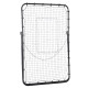 Foldable Football Rebounder Net, with Adjustable Angles - Black