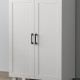 Freestanding Kitchen Cupboard, Nordic Storage Cabinet with Drawer, Doors and Open Countertop for Living &amp; Dining Room, 130cm, Wh