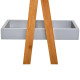 kleankin Bathroom Storage Shelves, 3-Tier Slim Shelving Unit, Freestanding Bamboo Shelf Unit, A Frame Space Saver Toilet Rack, N