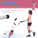 Exercise Bike Fitness Bicycle Indoor trainer Foldable 8-level Magnetic Resistance Adjustable w/LCD Monitor Pulse Sensor, Pink