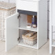MDF Tri-Compartment Bathroom Storage Cabinet White