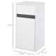 MDF Tri-Compartment Bathroom Storage Cabinet White