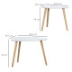 Nesting Coffee Table, Set of 2 Side Tables, Stacking End Tables with Solid Wood Legs, for Living Room Bedroom, White