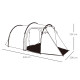 Outsunny 2-3 Man Tunnel Tent with Vestibule, Weather-Resistant Camping Tent with Air Vents for Fishing Hiking, Light Blue &amp; Grey