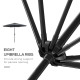 Outsunny 3(m) Tilting Parasol Garden Umbrellas, Outdoor Sun Shade with 8 Ribs, Tilt and Crank Handle for Balcony, Bench, Garden,
