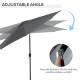 Outsunny 3(m) Tilting Parasol Garden Umbrellas, Outdoor Sun Shade with 8 Ribs, Tilt and Crank Handle for Balcony, Bench, Garden,