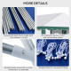 Outsunny 4 x 4m Garden Gazebo with Sides, Galvanised Marquee Party Tent with Four Windows and Double Doors, for Parties, Wedding