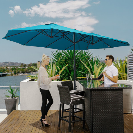Outsunny 4.6m Canopy Parasol - Blue
