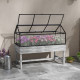 Outsunny 60 x 120cm Raised Garden Bed with Wooden Base - Grey