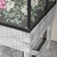 Outsunny 60 x 120cm Raised Garden Bed with Wooden Base - Grey