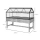 Outsunny 60 x 120cm Raised Garden Bed with Wooden Base - Grey
