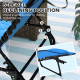 Outsunny Padded Sun Lounger, with Five-Position Reclining Back - Blue