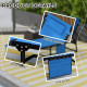 Outsunny Padded Sun Lounger, with Five-Position Reclining Back - Blue