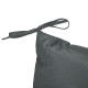 Outsunny Garden Bench Cushion, 2 Seater Swing Chair Cushion, Seat Pad with Ties for Indoor and Outdoor Use, 110 x 120 cm, Dark G