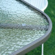 Outsunny Garden Dining Table Glass Top Metal Frame with Parasol Hole Outdoor Balcony Grey 120L x 80Wcm