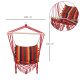 Outsunny Hammock Chair Swing Colourful Striped Tree Hanging Seat Porch Indoor Outdoor Fabric Garden Furniture