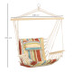 Outsunny Hanging Hammock Chair Swing Chair Thick Rope Frame Safe Wide Seat Indoor Outdoor Home, Patio, Yard, Garde Spot Stylish 