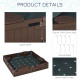Outsunny Sand Pit Children&#039;s Plastic Sandpit w/ Water-Resistant Oxford Cover Bottom Fabric Liner kid Playset for 3-12 years old,