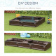 Outsunny Sand Pit Children&#039;s Plastic Sandpit w/ Water-Resistant Oxford Cover Bottom Fabric Liner kid Playset for 3-12 years old,