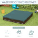 Outsunny Sand Pit Children&#039;s Plastic Sandpit w/ Water-Resistant Oxford Cover Bottom Fabric Liner kid Playset for 3-12 years old,