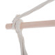 Outsunny Outdoor Hanging Rope Chair with Cotton Rope, Garden Hammock Chair with Wooden Support Bar Cotton Cloth, Portable Garden