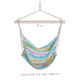 Outsunny Outdoor Hanging Rope Chair with Cotton Rope, Garden Hammock Chair with Wooden Support Bar Cotton Cloth, Portable Garden