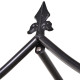 Outsunny Vintage Style Steel Garden Patio Outdoor Arbor &amp; Trellis Arch Support Vines &amp; Climbing Plants Garden Decoration - Black