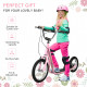 Kids Scooter, Teen Kick Scooter with Rubber Wheels, 16&quot; Front Wheel, Height Adjustable Handlebar, Dual Brakes, Kick Stand, for 5